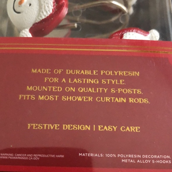 Decorative SANTA Shower Curtain Hooks - Picture 4 of 5